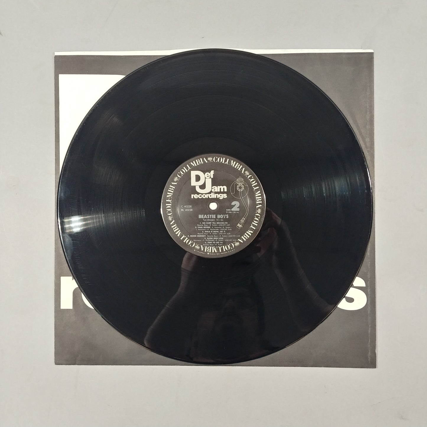 Beastie Boys Licensed To Ill LP 1986 Def Jam Records Columbia