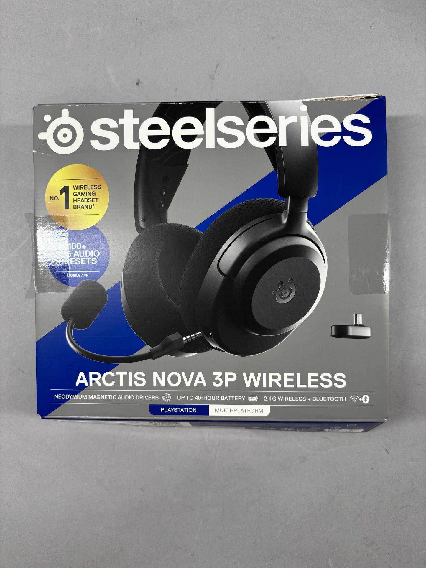 Steelseries Arctis Nova 3p Wireless Over-Ear Bluetooth Headphones Black