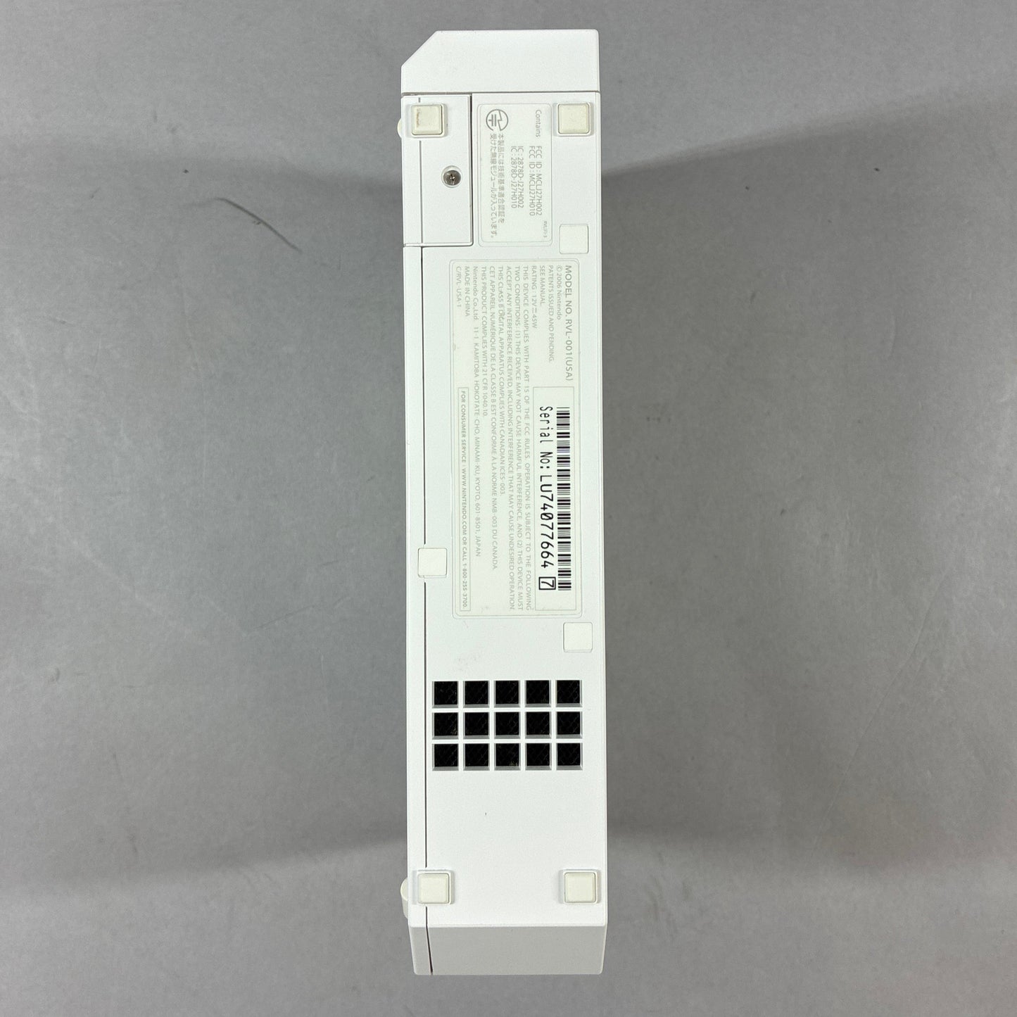 Nintendo Wii Video Game Console Only RVL-001 White