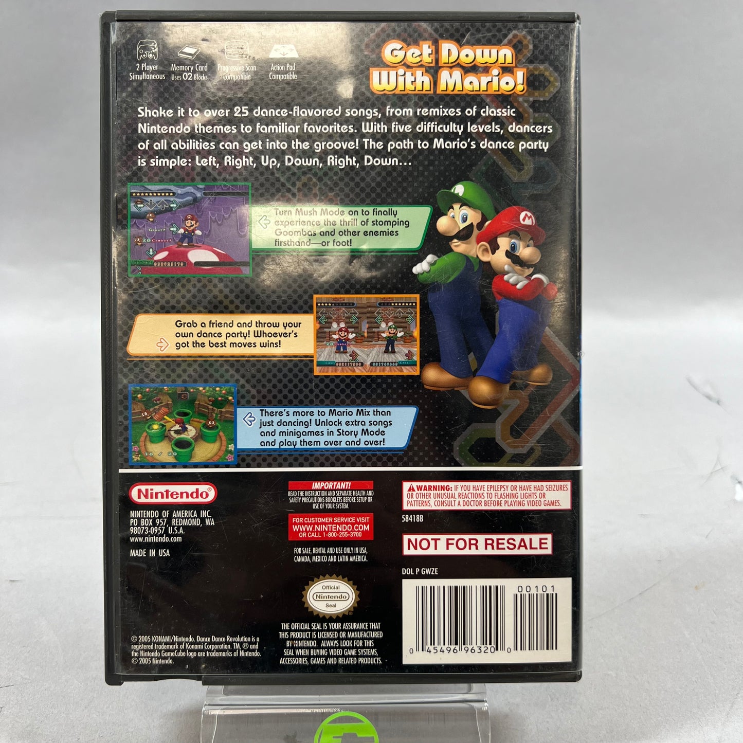 Dance Dance Revolution Mario Mix with Memory Card (Nintendo GameCube, 2005)