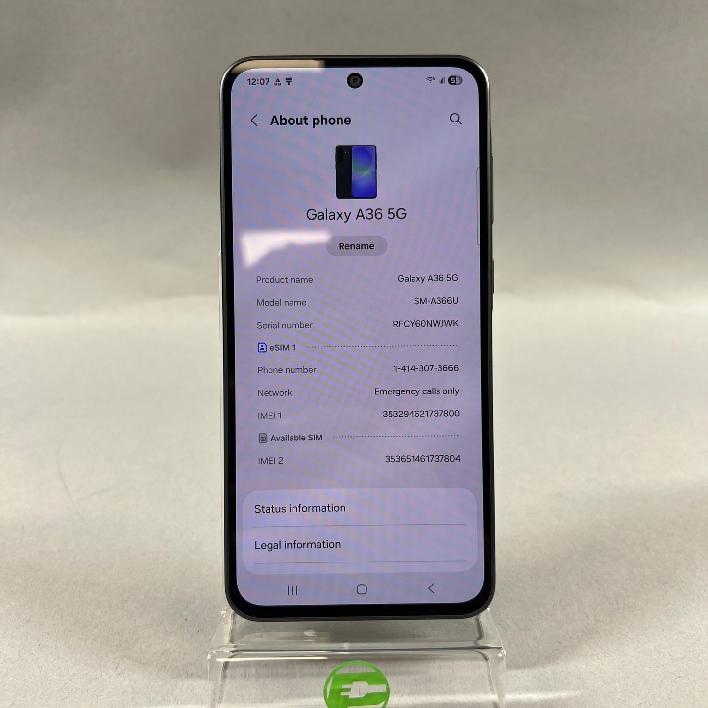 T-Mobile Samsung galaxy a36 5g 128GB SM-A366U Absolute Black