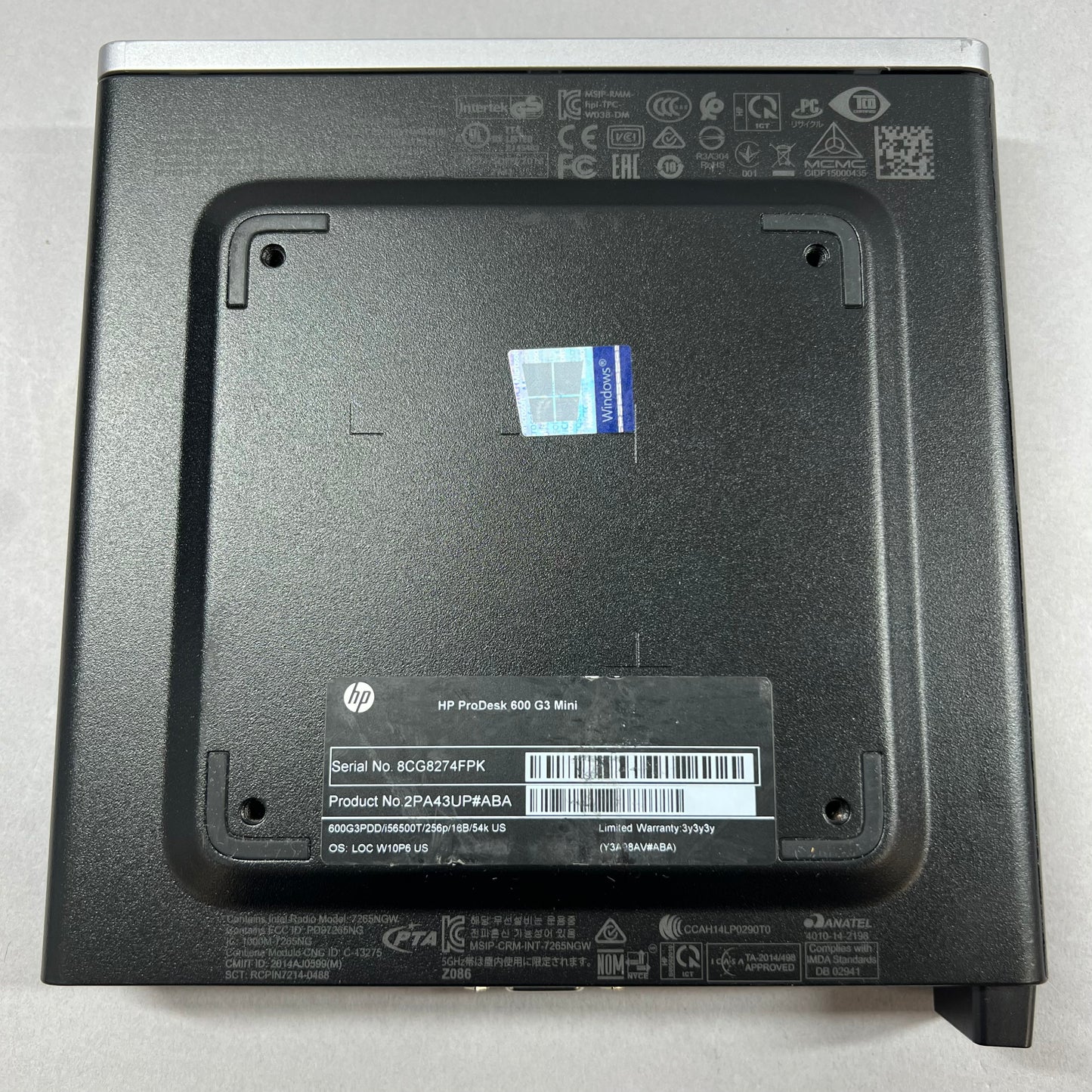 HP ProDesk 600 G3 Mini i5-6500T 2.50GHz 16GB RAM 256GB SSD