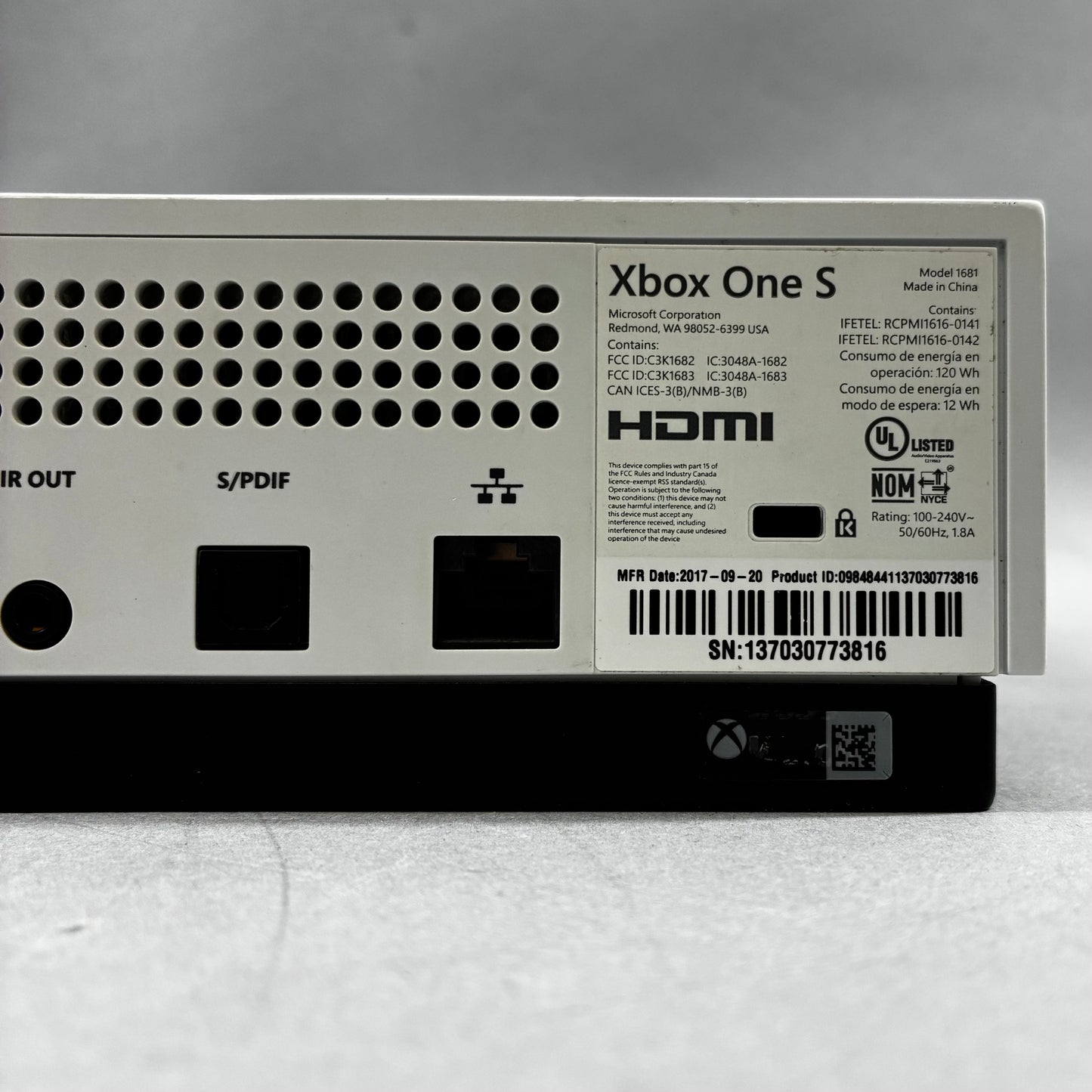 Microsoft Xbox One S 500GB Robot White 1681 (Slow Disc Drive)