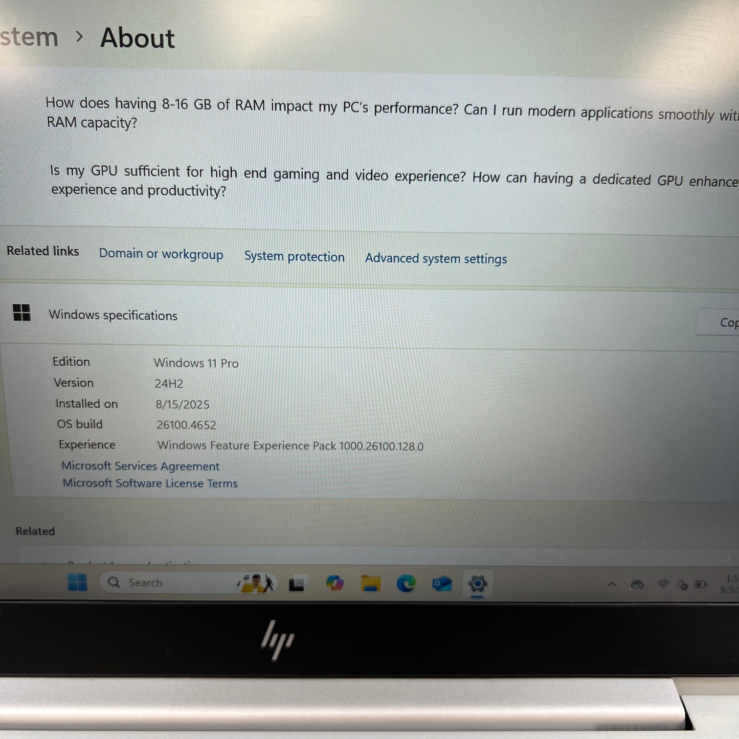 HP EliteBook i5-8365U 1.6GHz 16GB RAM 250GB