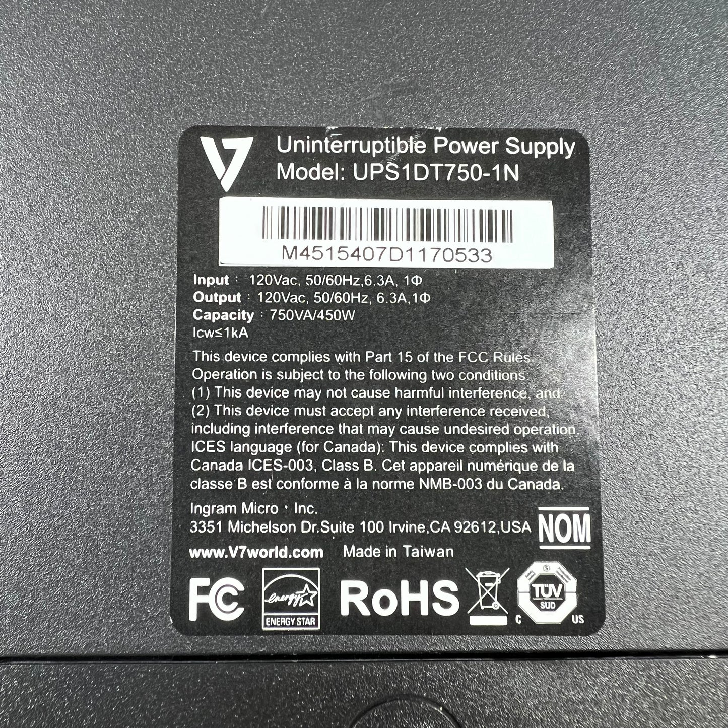 ROHS V7 Uninteruptable Power Supply