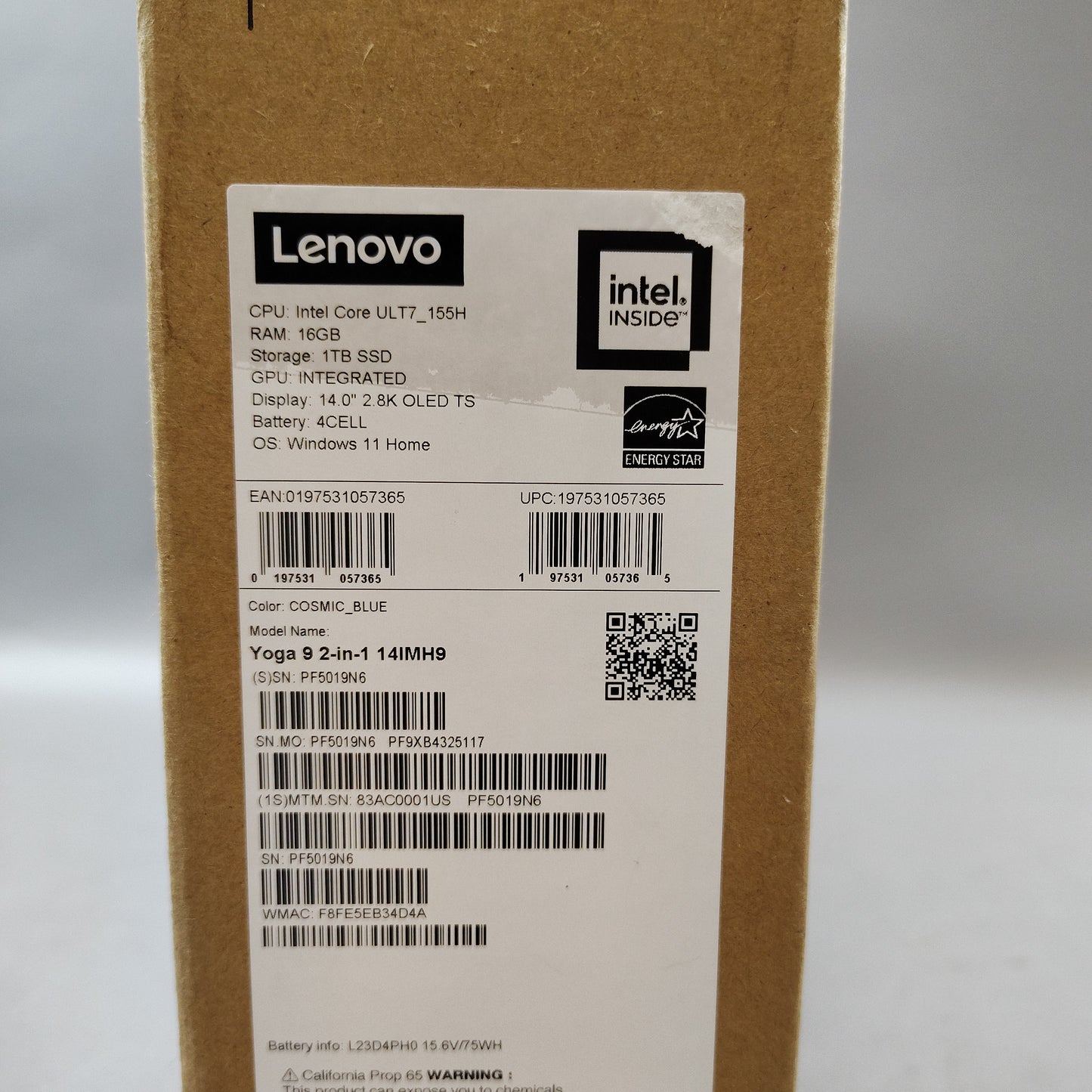 Lenovo Yoga 9i 14" Core Ultra 7 1.4GHz 16GB RAM 1TB SSD