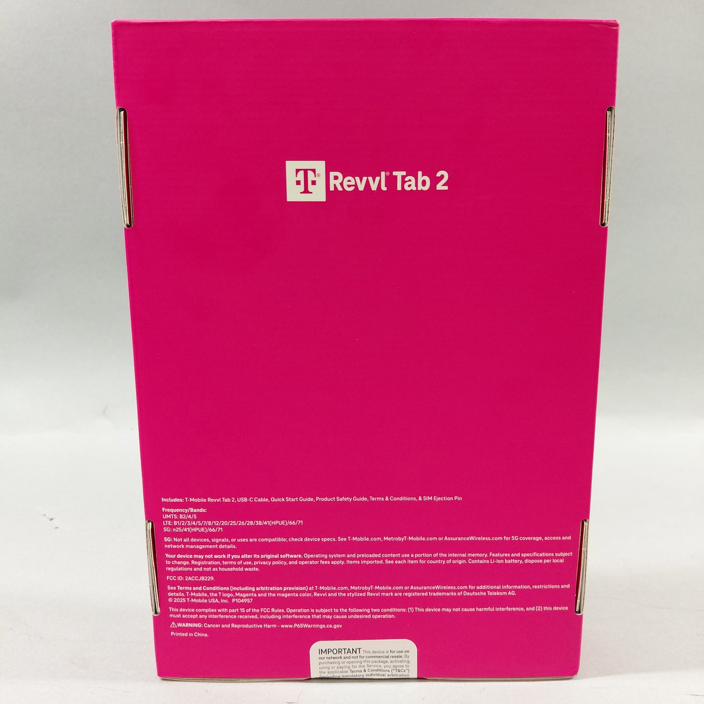 New T-Mobile T Mobile Revvl Tab 2 Black