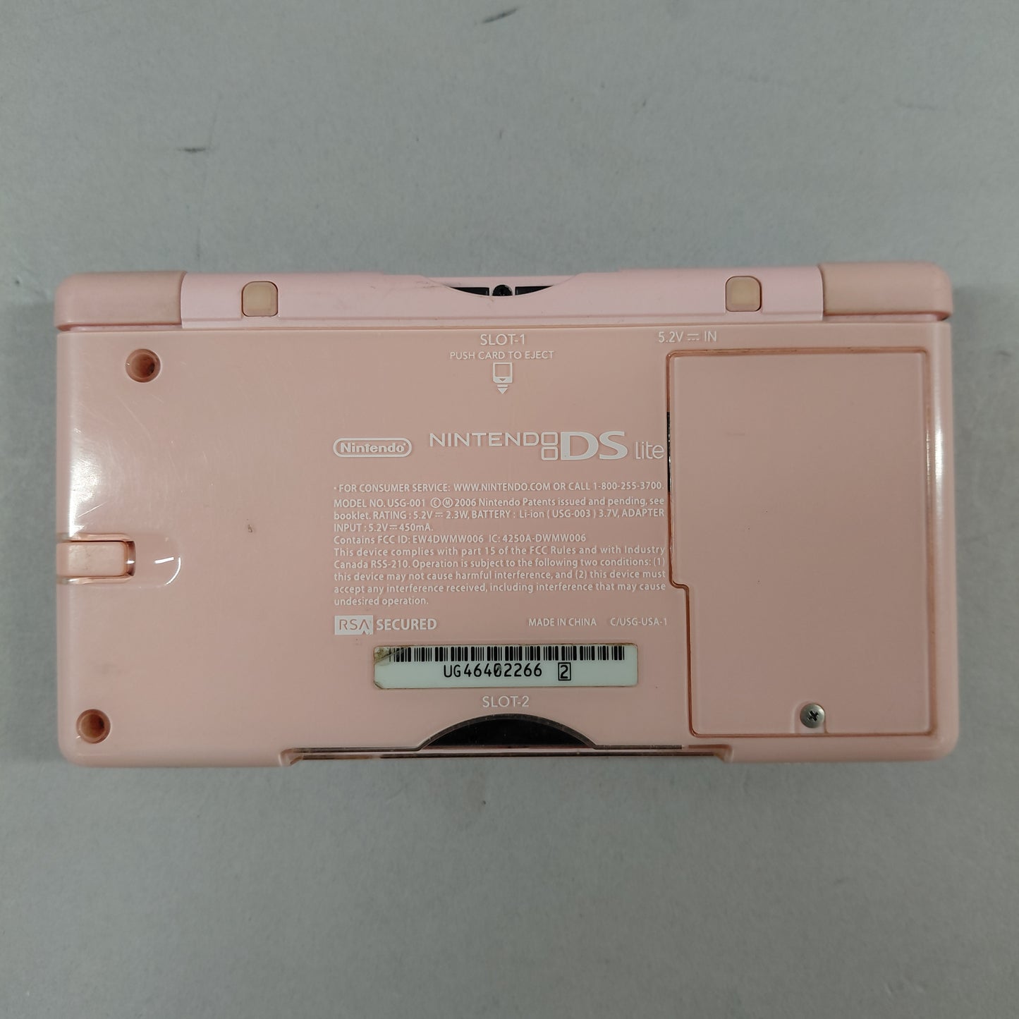 Nintendo DS Lite Handheld Game Console USG-001 Pink