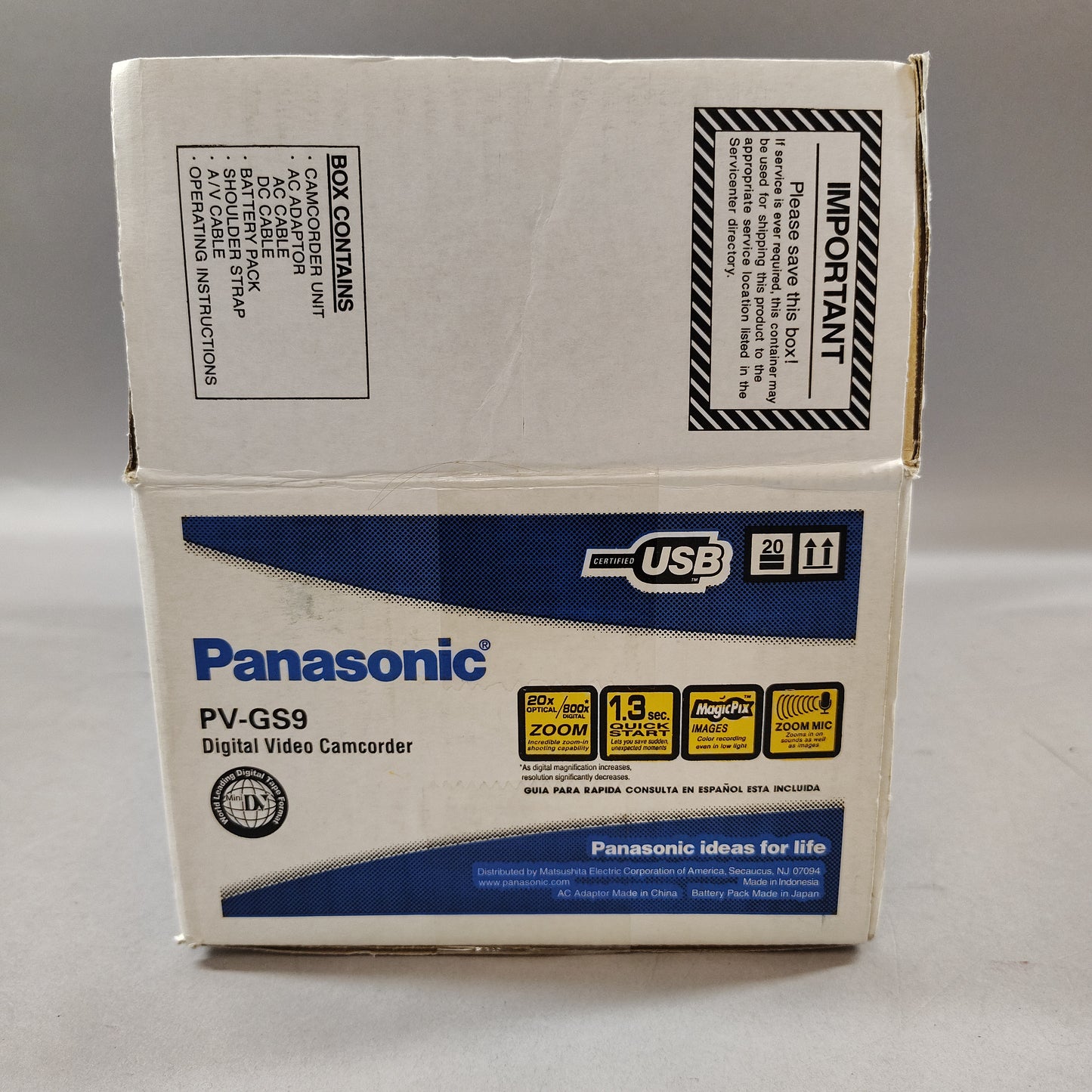 Panasonic PV-GS9 Digital Video Camcorder PV-GS9P-S