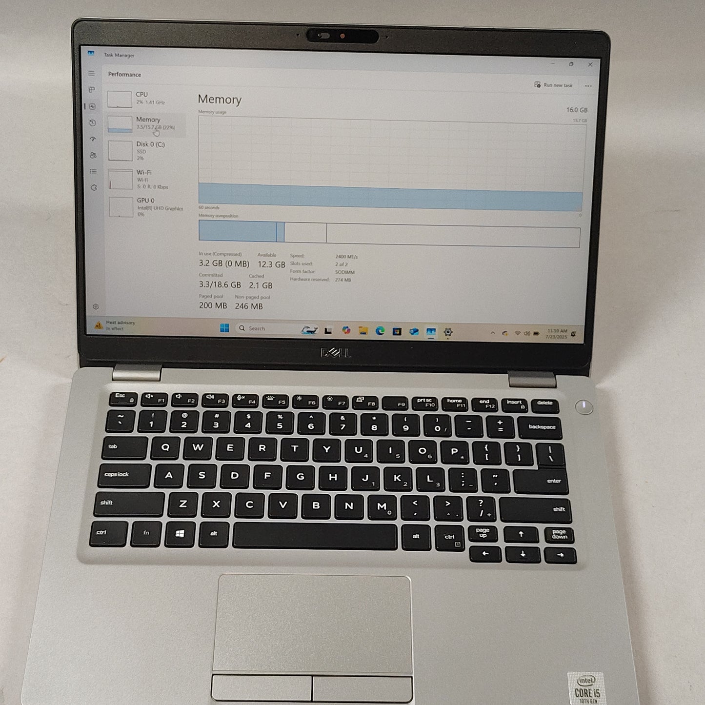 Dell latitude 5310 11.6" i5-10210u 1.6GHz 16GB RAM 256GB
