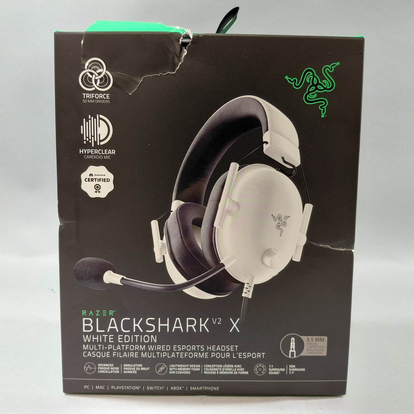 New Razer Blackwire 8225 Wired Over-Ear Headphones White