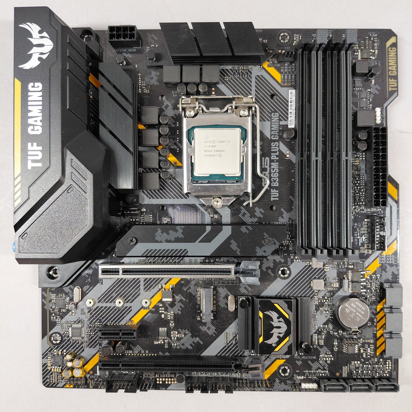 Asus TUF B365M-PLUS Gaming H4 mATX W/Intel Core i7-9700F & MSI AX200 Wi-Fi6 PCIe