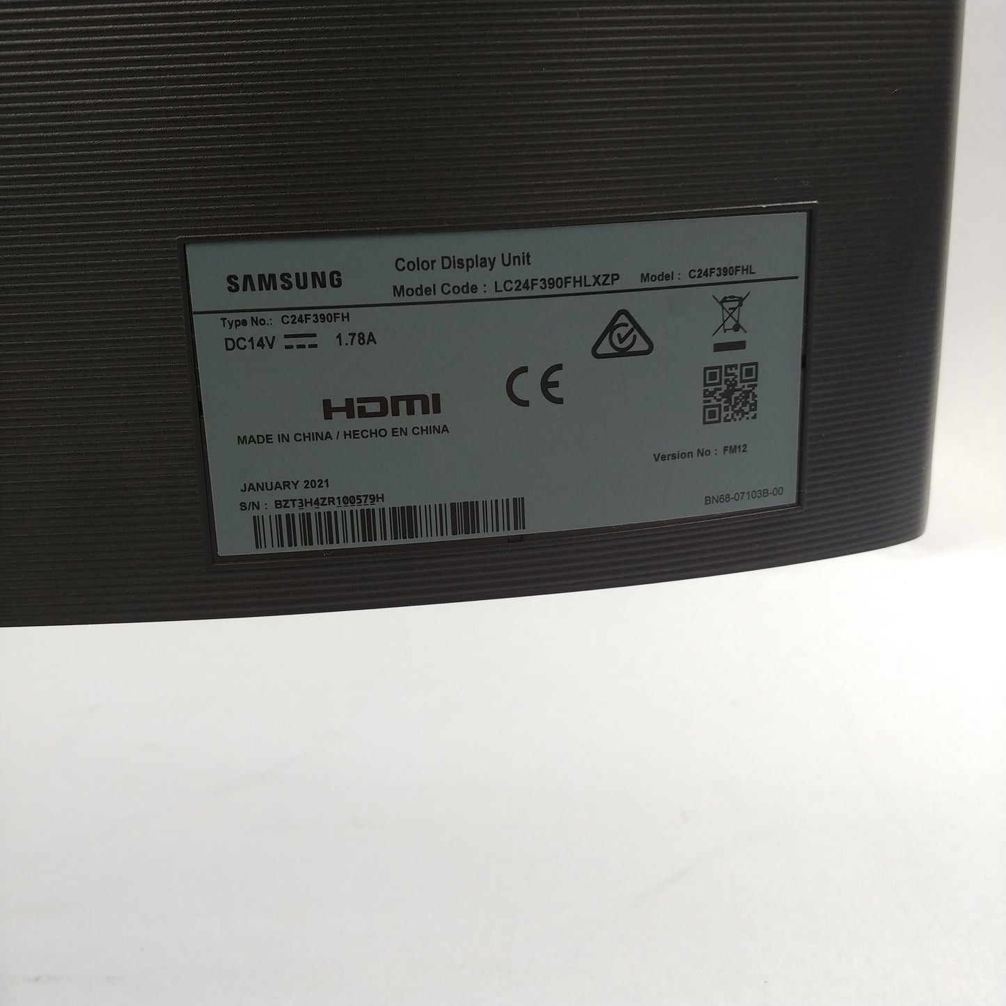 Samsung 24" LC24F390FH LED VA 60Hz Curved Monitor