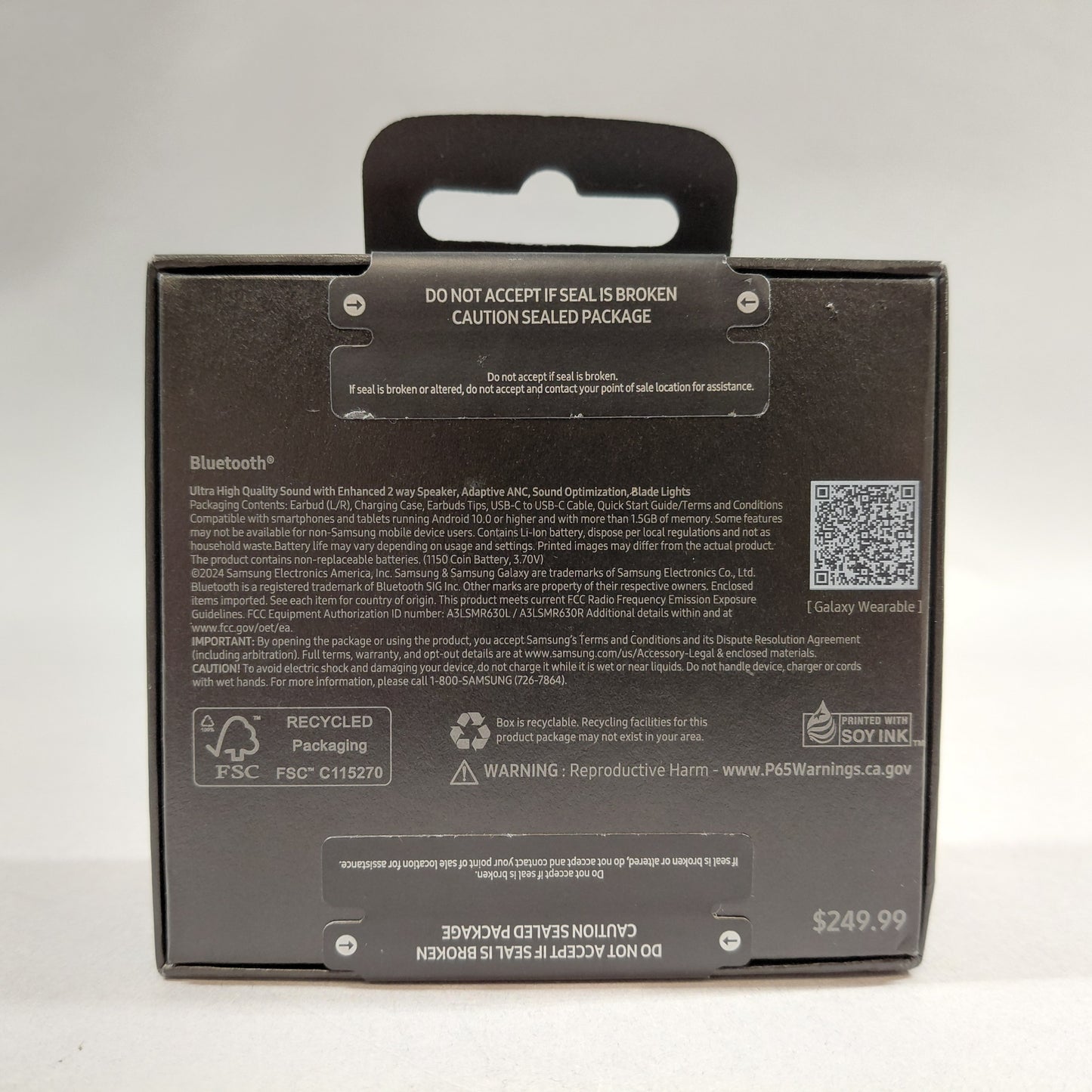 New Samsung Galaxy Buds3 Pro SM-R630 Noise Cancelling Bluetooth Earbuds black
