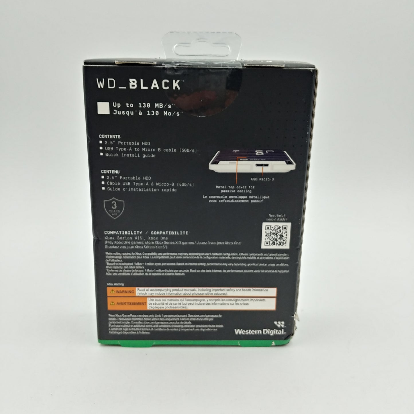 New Western Digital WD Portable BLACK P10 Game Drive 2TB SATA 2.5" External SSD