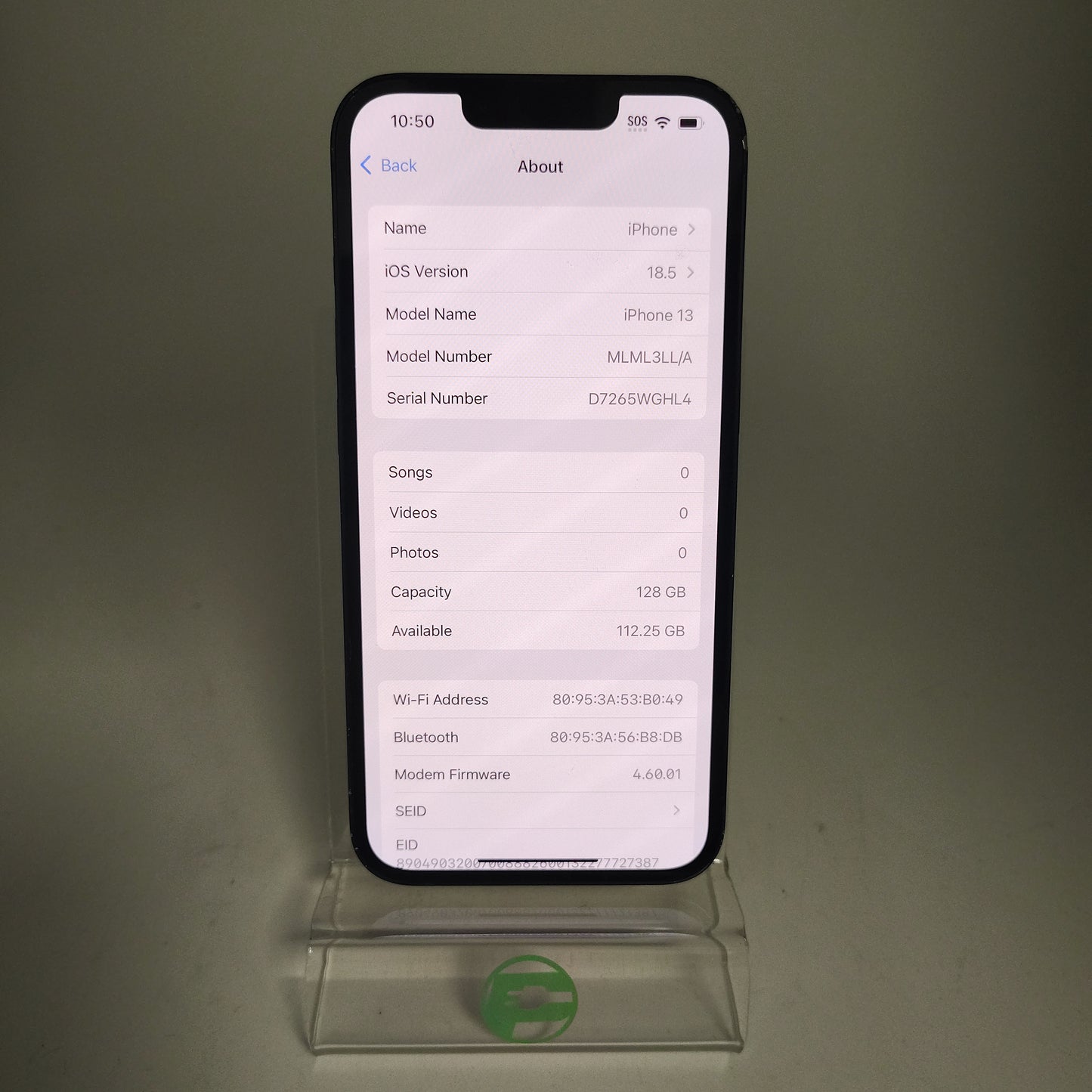T-Mobile Apple iPhone 13 128GB MIDNIGHT MLML3LL/A