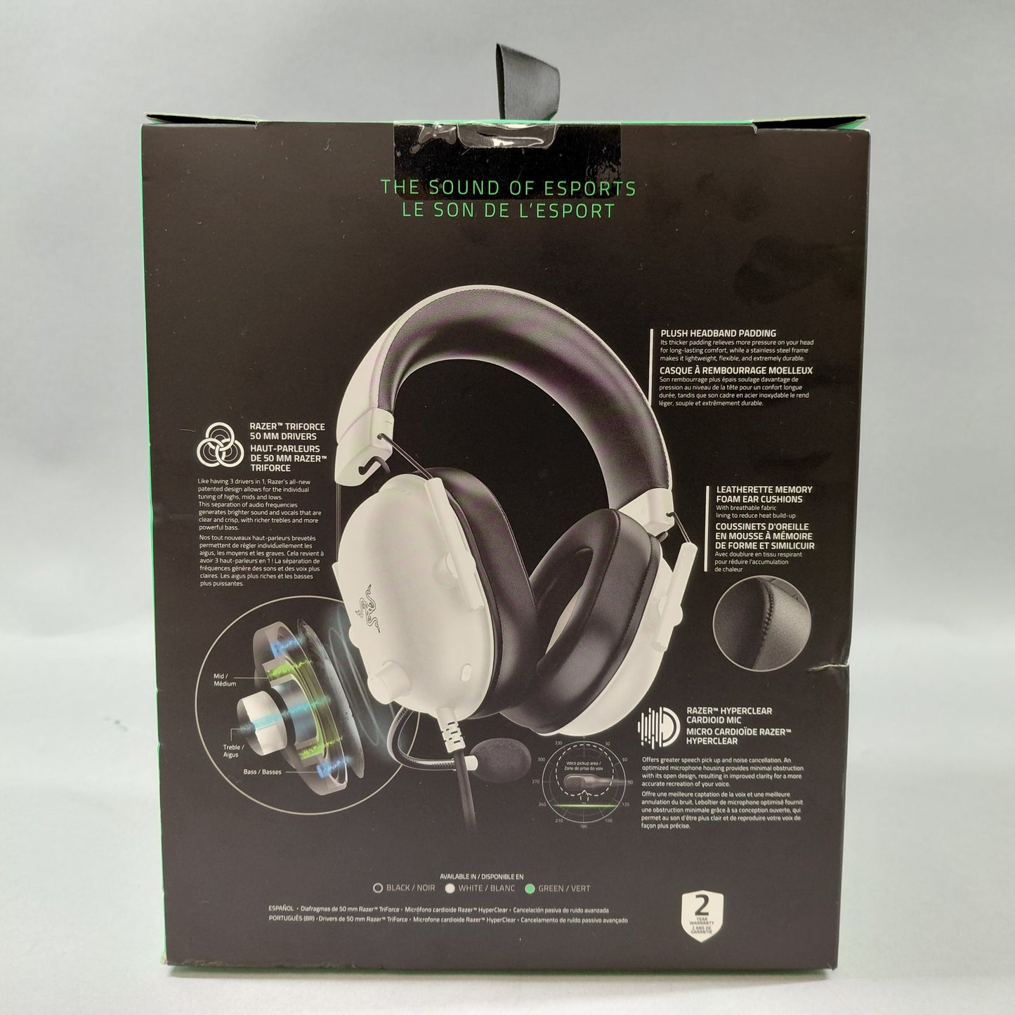 New Razer Blackwire 8225 Wired Over-Ear Headphones White