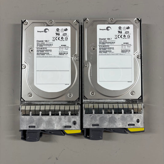 Lot of 2 Seagate Hard Drives Cheetah 10K.7 146 GB HDD ST3146707FC