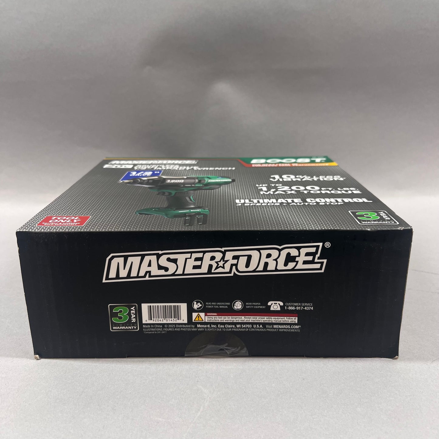 New MasterForce Brushless High Torque 1/2" Impact Wrench 