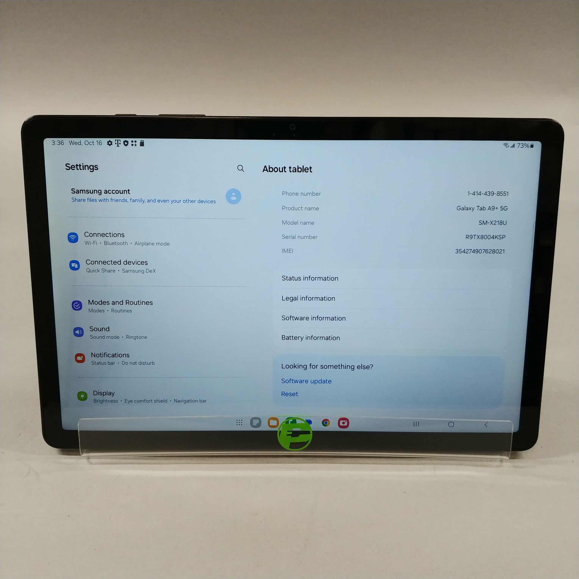 TMobile Samsung Galaxy Tab A9+ 5G smx218U PayMore Milwaukee