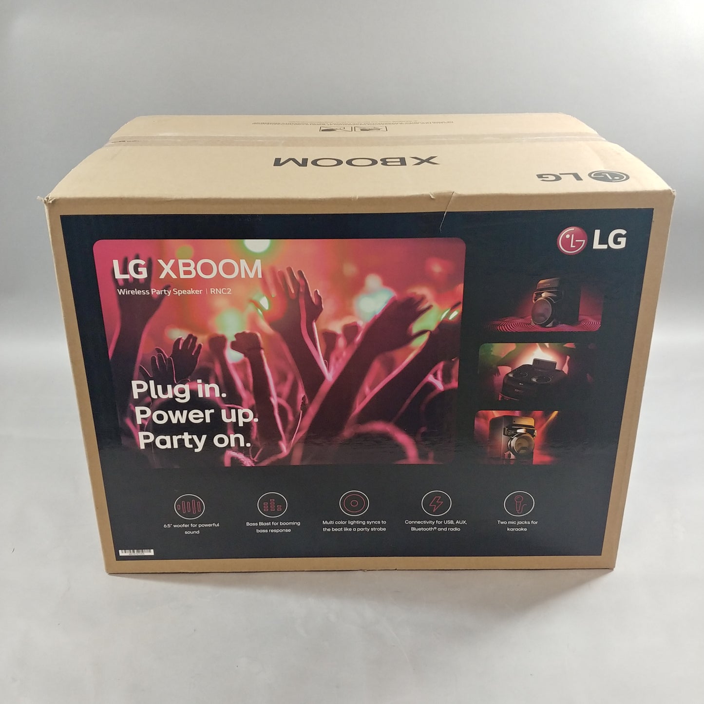 New LG XBOOM RNC2 Wireless Portable Bluetooth Speaker Black RNC2.EUSALLK