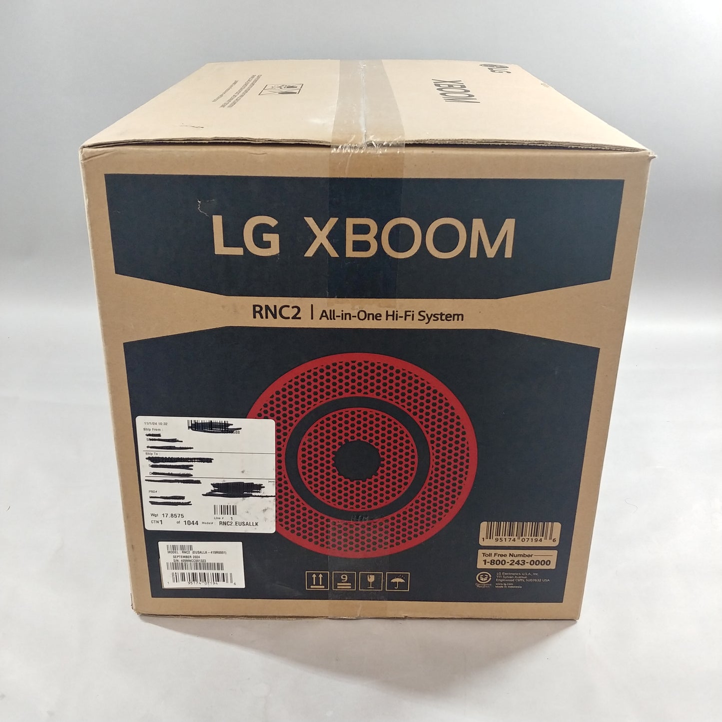 New LG XBOOM RNC2 Wireless Portable Bluetooth Speaker Black RNC2.EUSALLK