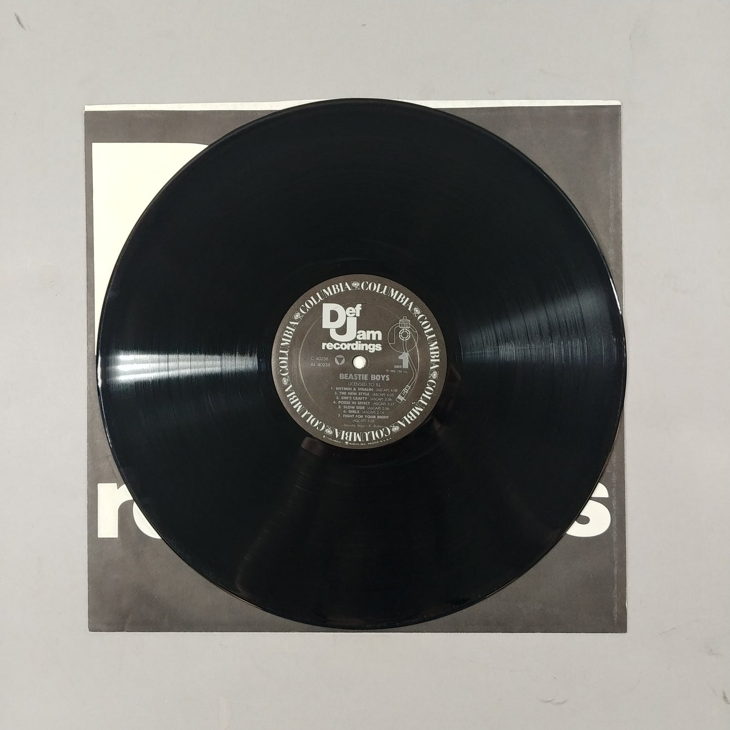 Beastie Boys Licensed To Ill LP 1986 Def Jam Records Columbia