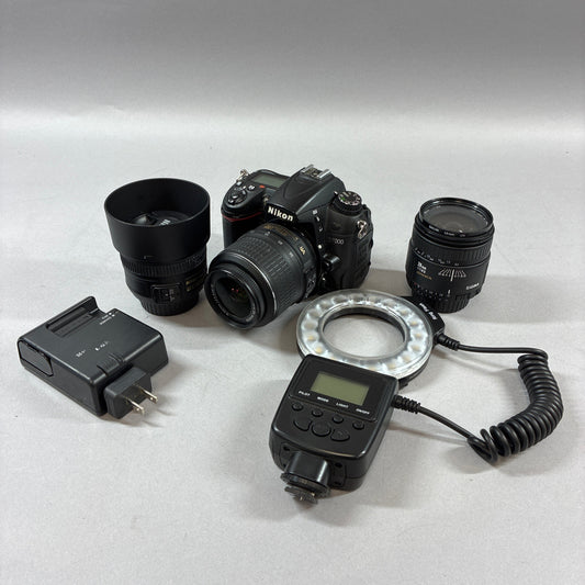 Nikon D7000 W/50mm, 18-55mm, 28mm and Flash