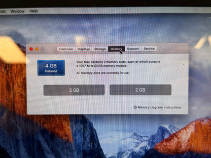 2010 MacBook Pro 13.3" Intel Core 2 Duo 2.2GHz 4GB RAM 500GB HDD Silver A1278