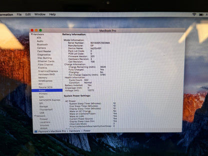 2010 MacBook Pro 13.3" Intel Core 2 Duo 2.2GHz 4GB RAM 500GB HDD Silver A1278