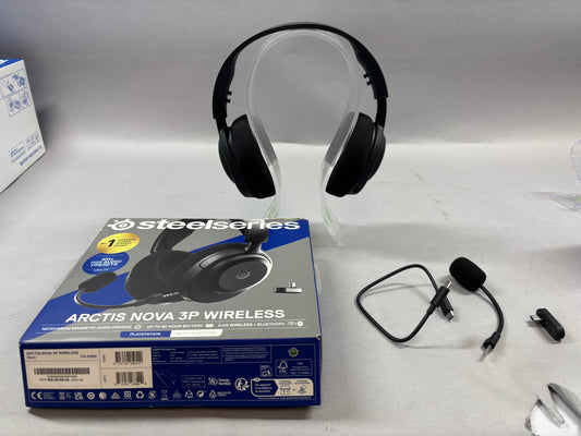 Steelseries Arctis Nova 3p Wireless Over-Ear Bluetooth Headphones Black