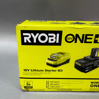 New Ryobi psk106SB 18V Lithium Battery Starter Kit