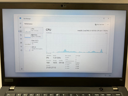 Lenovo ThinkPad T14 Gen 2 14" i5-10310U 2.2GHz 16GB RAM 512GB SSD