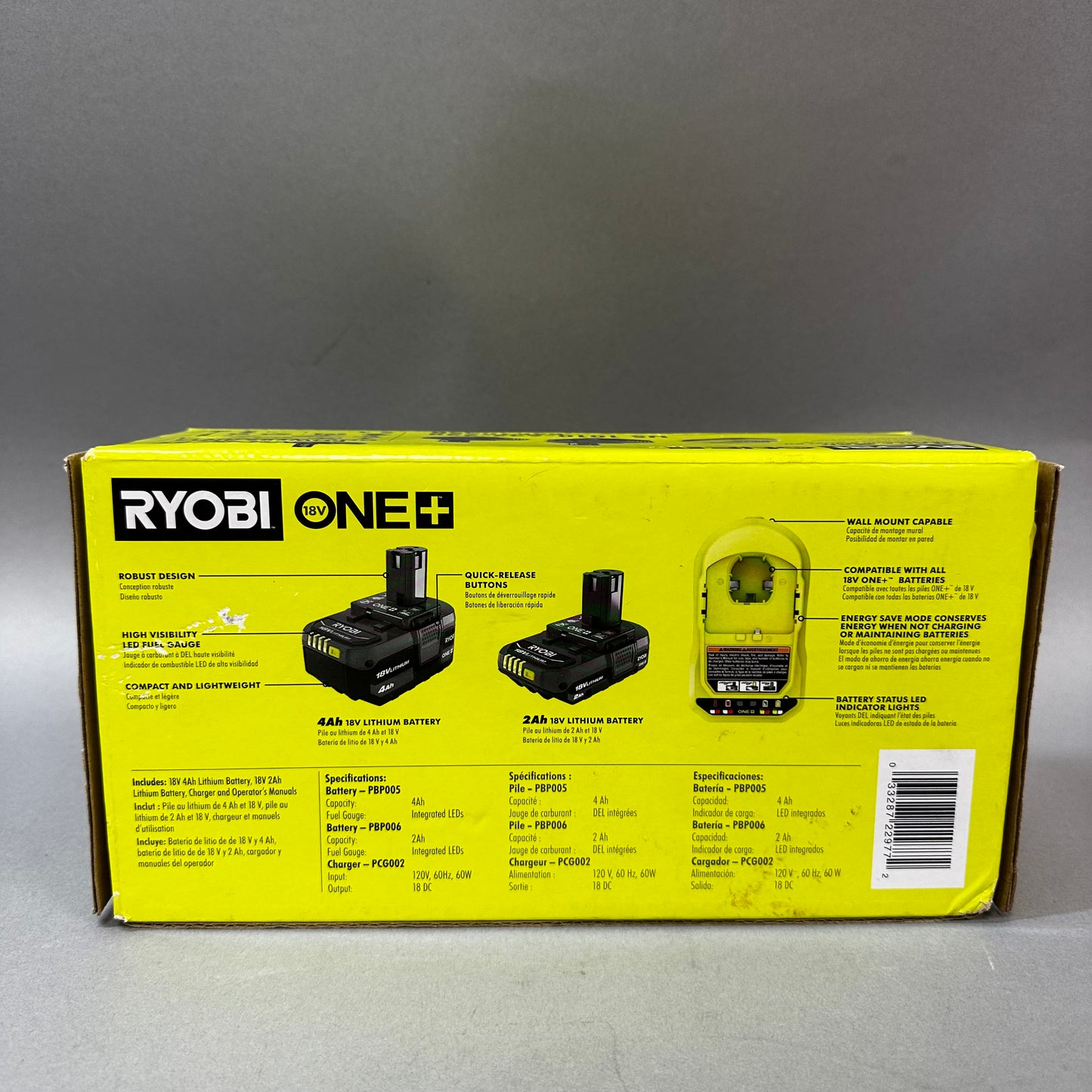 New Ryobi psk106SB 18V Lithium Battery Starter Kit