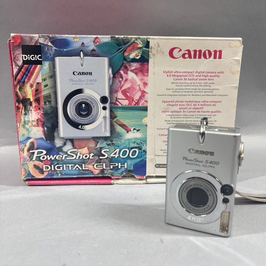 Canon PowerShot S400 4.0MP Compact Camera UNTESTED No Charger