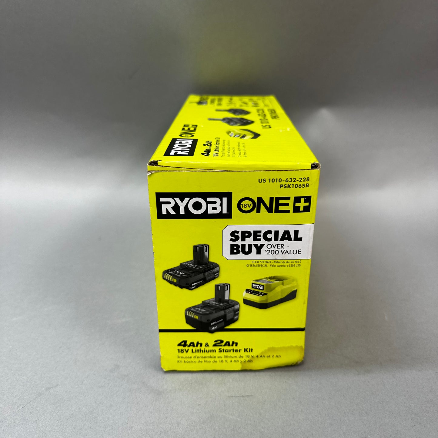 New Ryobi psk106SB 18V Lithium Battery Starter Kit