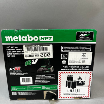 New Metabo HPT WR18DH 18V Cordless Impact Wrench