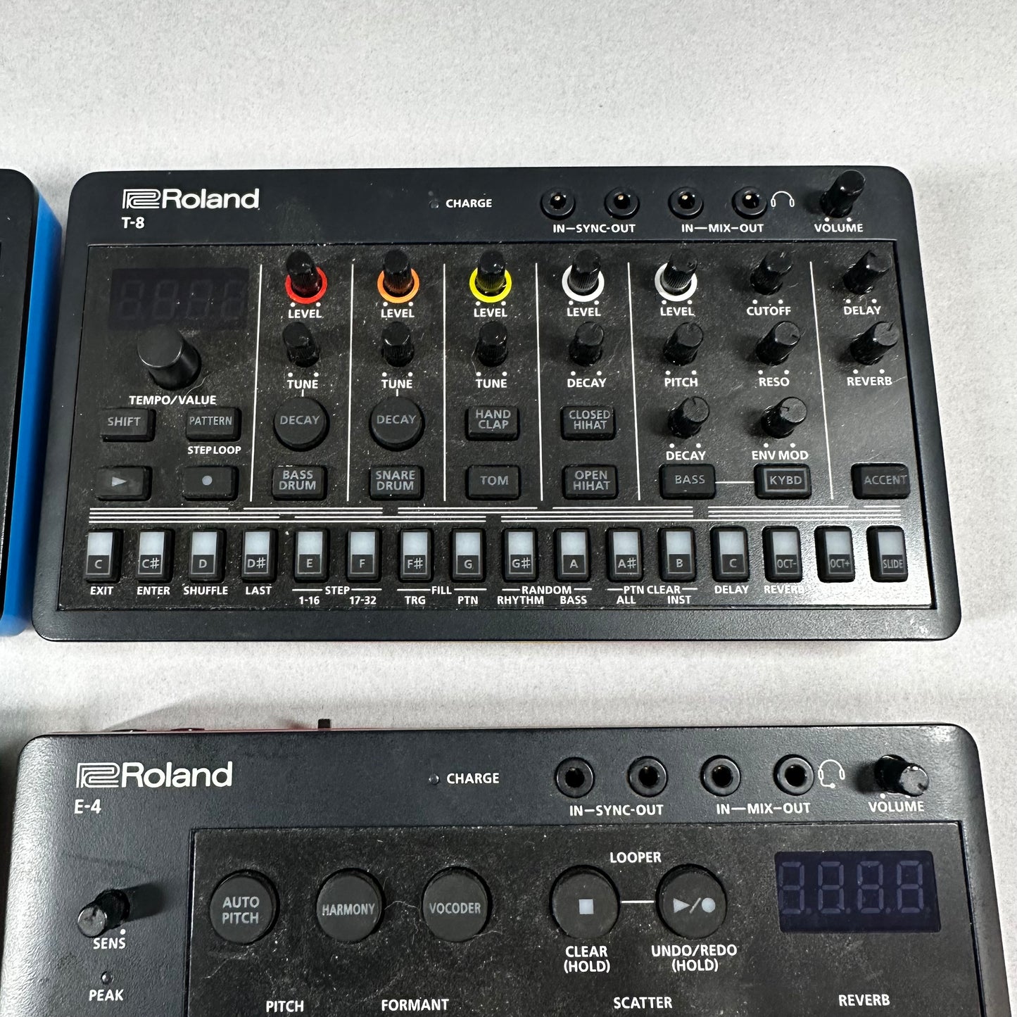 Roland Aira synthesizers s-1.t-8.E-4.j-6