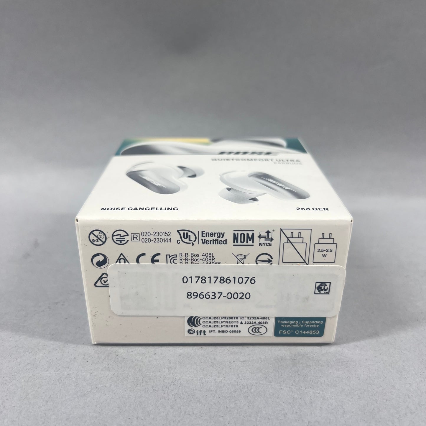 New Bose QuietComfort Ultra In-Ear Noise Cancelling Bluetooth Earbuds White 