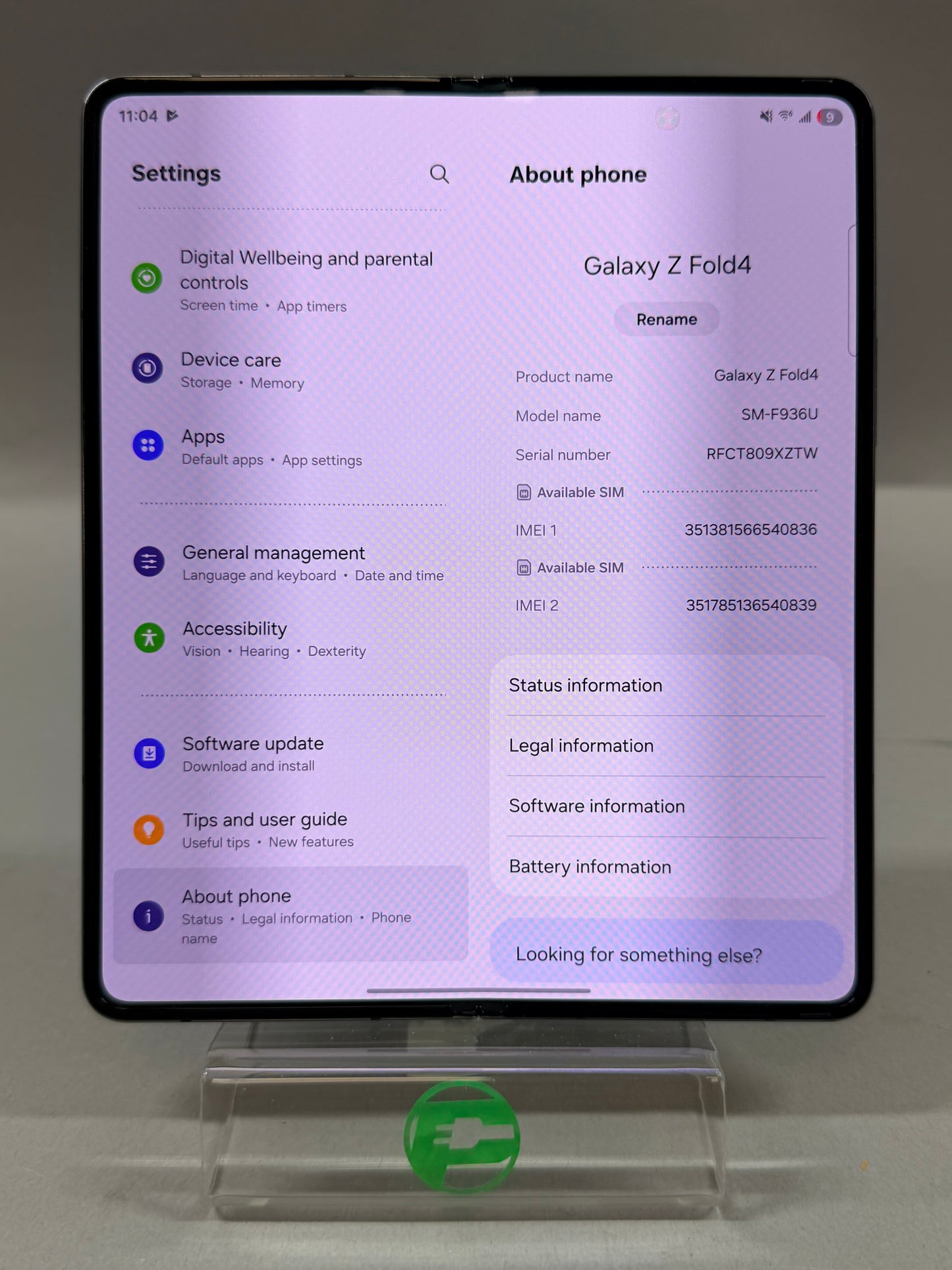 Verizon Samsung Galaxy Z Fold4 512GB 16 Gray SM-F936U
