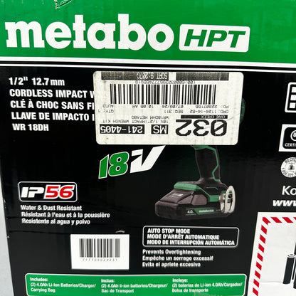 New Metabo HPT WR18DH 18V Cordless Impact Wrench