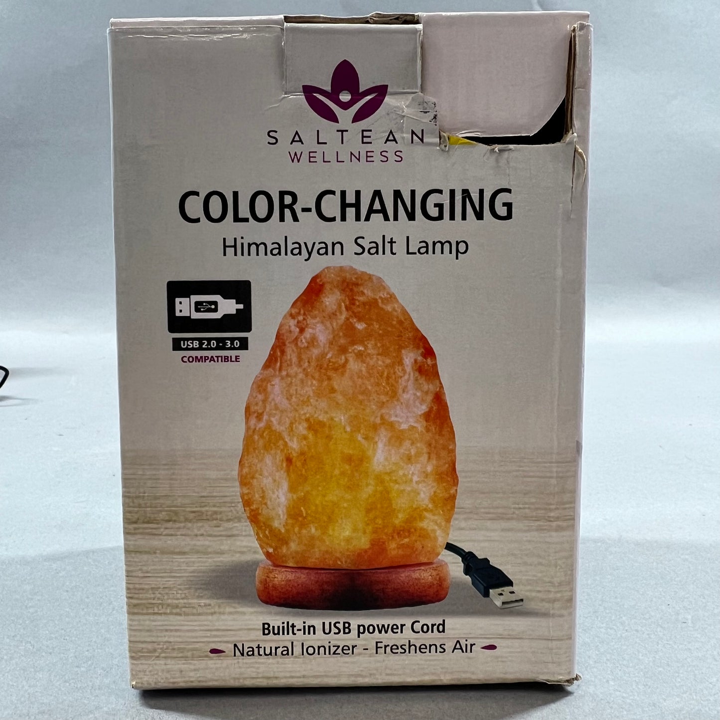 Open Box Saltean Color-Changing Himalayan Salt Lamp S-2100-M