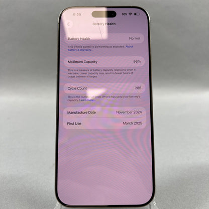 Flawless AT&T Apple iPhone 16 Pro Max 256GB Bad IMEI 353484620050277