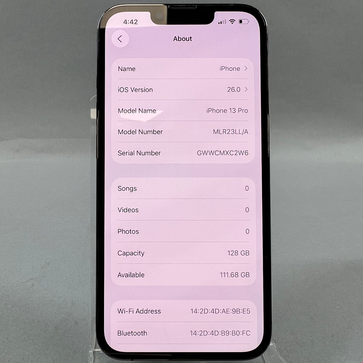 Broken Factory Unlocked Apple iPhone 13 Pro 128GB Graphite MLR23LL/A
