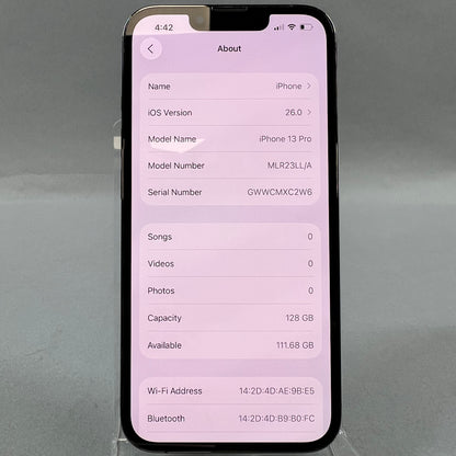 Broken Factory Unlocked Apple iPhone 13 Pro 128GB Graphite MLR23LL/A