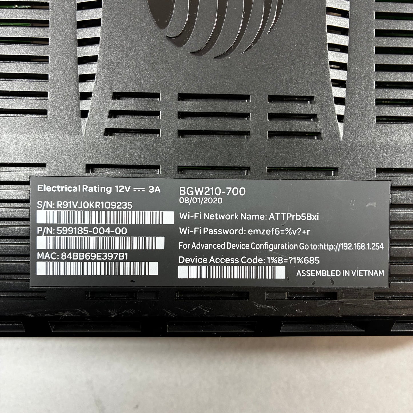 AT&T Arris BGW210 Wi-Fi Router