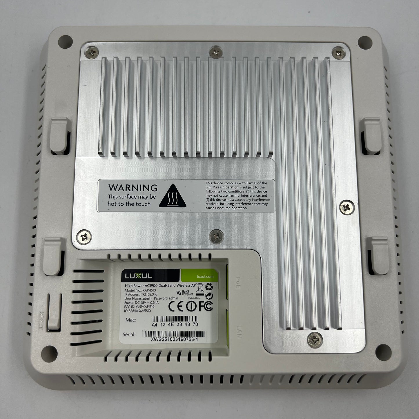 Luxul AC1900 Dual-Brand Dual-Band Access Point XAP-1510
