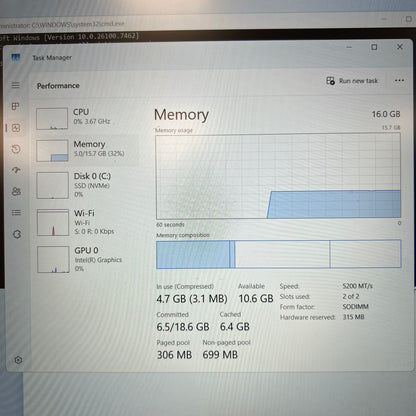 Dell P131F FC4YHB4 15.6" Core 5 120U 4.8GHz 16GB RAM 500GB SSD