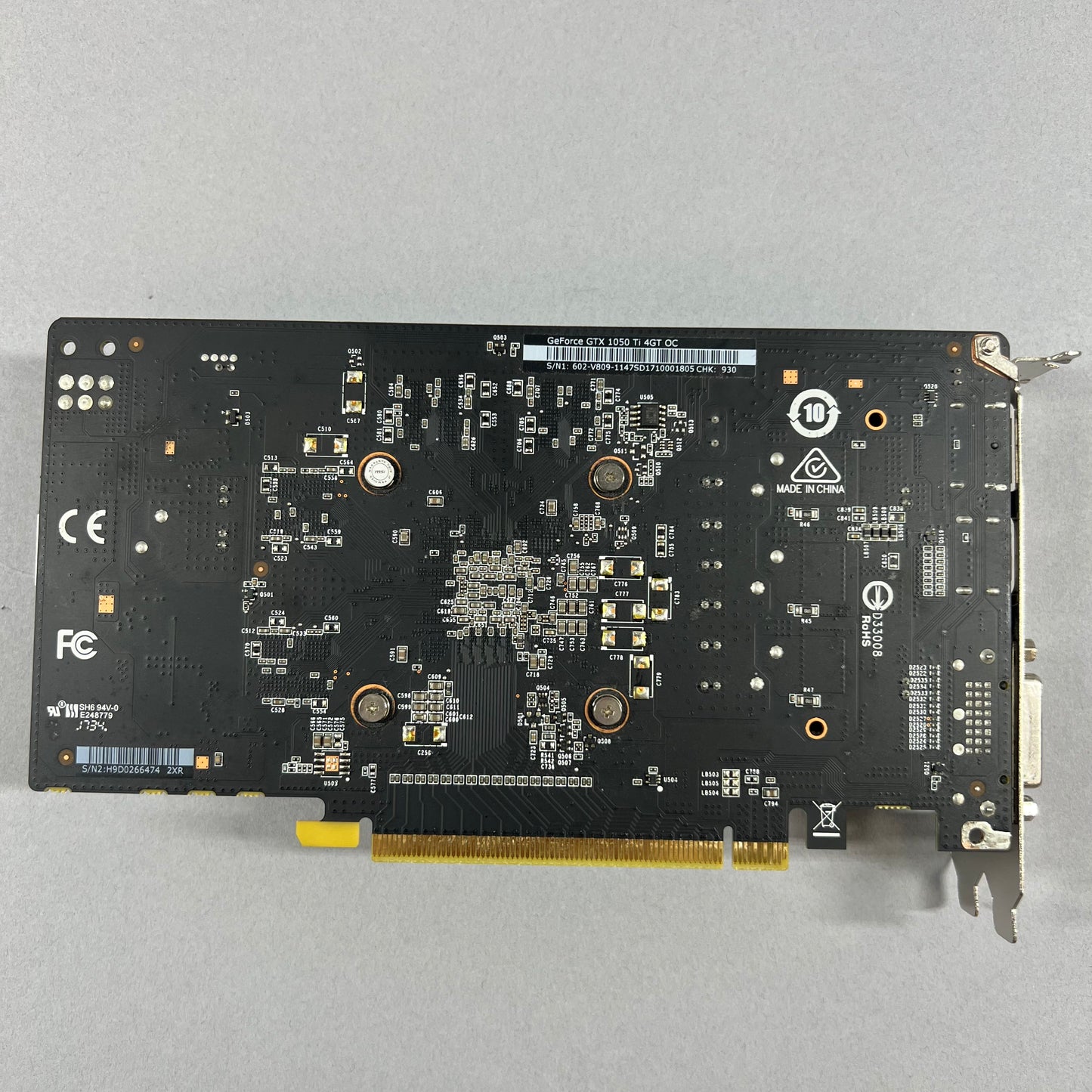 MSI GeForce GTX 1050 Ti 4GB GDDR5 Graphics Card