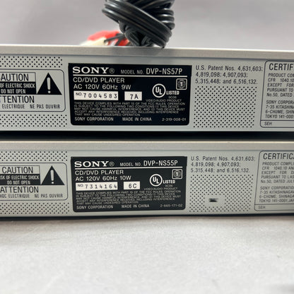 Lot of 2 Sony DVP-NS57P, DVP-NS55P CD/DVD Player
